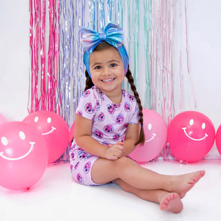 PINK TIE DYE SMILEY DREAM SHORT SET