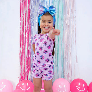 PINK TIE DYE SMILEY DREAM SHORT SET