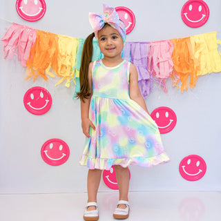 DREAMY SMILEY DREAM RUFFLE DRESS