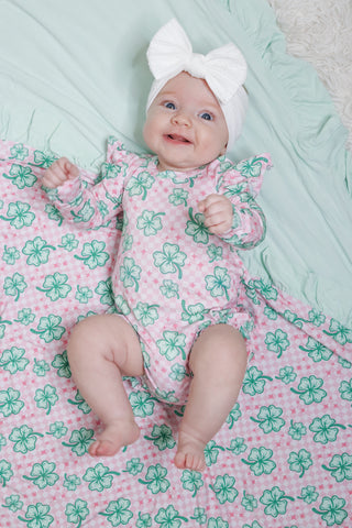 LITTLE MISS SHAMROCK DREAM BUBBLE ROMPER