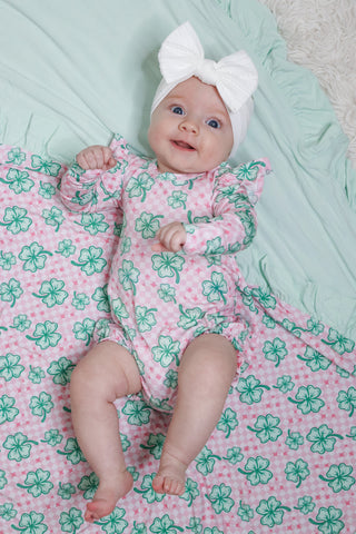 LITTLE MISS SHAMROCK DREAM BUBBLE ROMPER