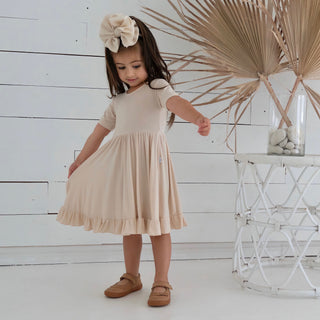 OAT RIB DREAM RUFFLE DRESS