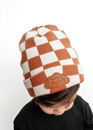 COPPER CHECKERS DREAM BEANIE