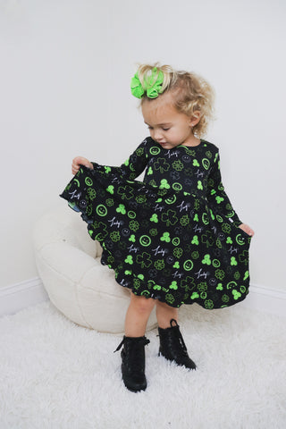 LUCKY VIBES DREAM RUFFLE DRESS