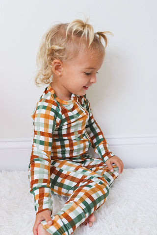 AUTUMN PLAID DREAM ROMPER