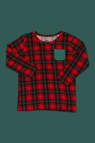 TARTAN CHEER DREAM LONG SLEEVE POCKET TEE