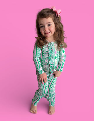 LUCKY RAINBOW RIBBONS DREAM RUFFLE ROMPER