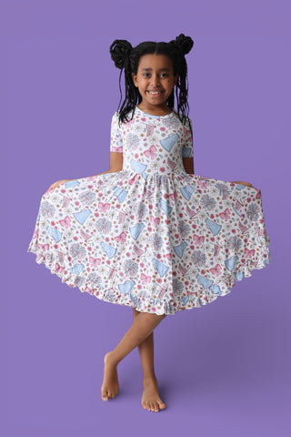 POM POWER DREAM RUFFLE DRESS