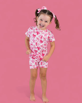 BOW CHECKERED CHARM DREAM SHORT SET