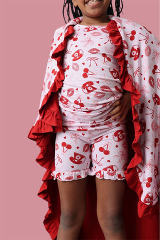 SEALED WITH LOVE DREAM RUFFLE SHORT SET