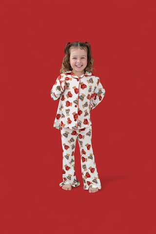 BEAR-Y COZY CHRISTMAS DREAM GIRL'S FLARE SET
