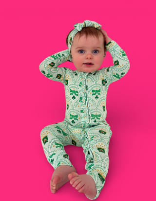 CLOVER & COINS DREAM RUFFLE ROMPER