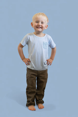 SEASIDE STRIPE DREAM POCKET TEE