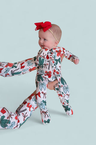BE MERRY BOWS DREAM RUFFLE ROMPER