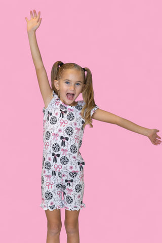 MIDNIGHT DISCO DARLING DREAM RUFFLE SHORT SET