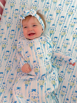 HEIRLOOM BLUE BLOOMS DREAM CRIB SHEET