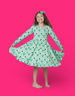 CLOVER & COINS DREAM RUFFLE DRESS
