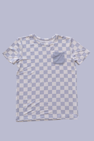 CLOUDY CHECKERS DREAM POCKET TEE