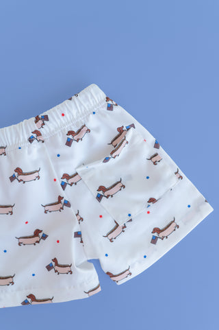 PRESTON'S AMERICAN PUPS DREAM SWIM TRUNKS