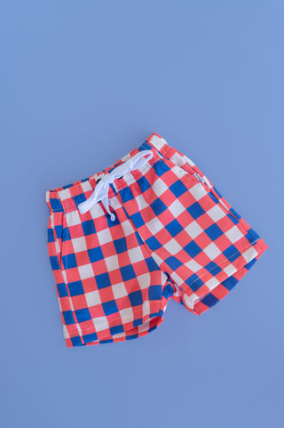 RED, WHITE & TRUMAN DREAM SWIM TRUNKS