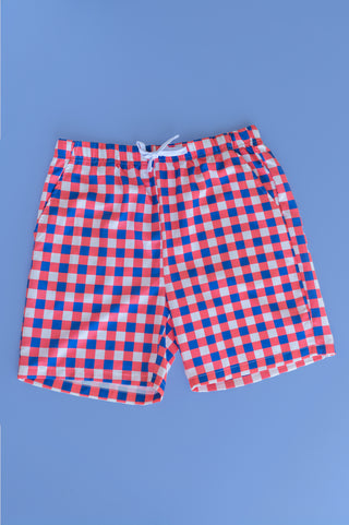 RED, WHITE & TRUMAN DREAM MENS SWIM TRUNKS