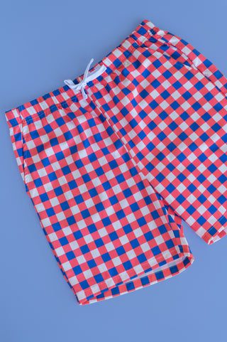 RED, WHITE & TRUMAN DREAM MENS SWIM TRUNKS