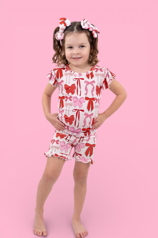 BE MINE BOWS DREAM RUFFLE SHORT SET