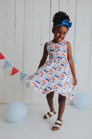 GROOVIN' USA DREAM RUFFLE DRESS