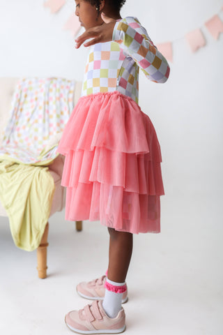 LUCKY CHARM CHECKS DREAM TUTU DRESS