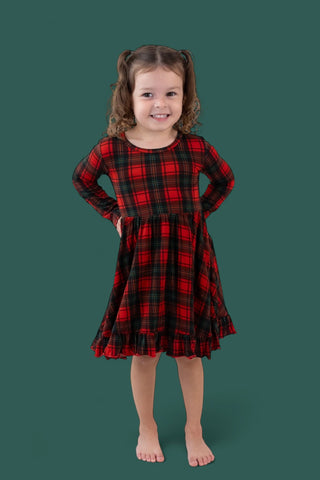 TARTAN CHEER DREAM RUFFLE DRESS