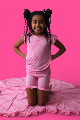 PINK DAYDREAM DREAM RUFFLE SHORT SET