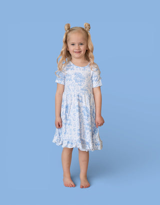 BLUEBELL EASTER TOILE DREAM RUFFLE DRESS