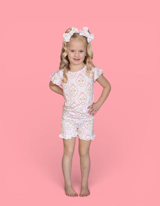 BUNNY BOW BLOSSOMS DREAM RUFFLE SHORT SET