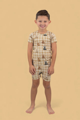 TEDDY CHECK DREAM SHORT SET