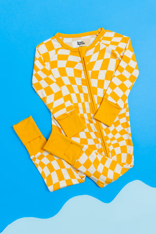 SUNSHINE WAVE CHECKS DREAM ROMPER