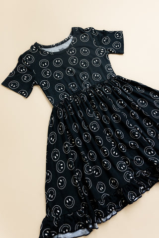 MIDNIGHT SMILES DREAM RUFFLE DRESS