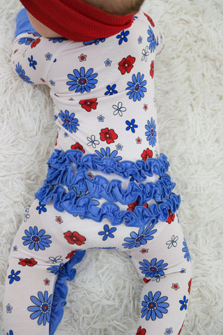 EXCLUSIVE FREEDOM BLOOMS DREAM RUFFLE ROMPER