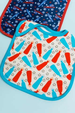 HOME OF THE FREE CHECKERS DREAM BABY BIB (PACK)