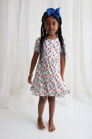 LITTLE MISS FIRECRACKER DREAM RUFFLE DRESS