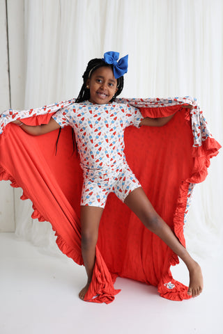 LITTLE MISS FIRECRACKER DREAM RUFFLE BLANKET