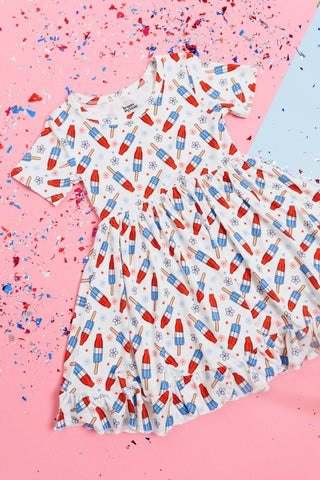 LITTLE MISS FIRECRACKER DREAM RUFFLE DRESS