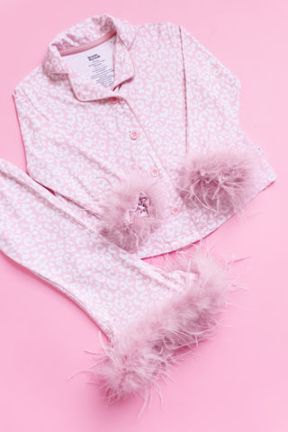 BLUSHING LEOPARD GIRL’S FLARE FEATHERED DREAM SET