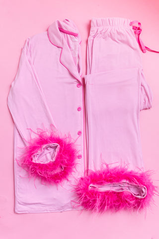 BUBBLEGUM WOMEN'S RELAXED FLARE FEATHERED DREAM SET