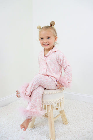 BLUSHING LEOPARD GIRL’S FLARE FEATHERED DREAM SET