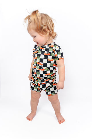 RACING CARROT CHECKERS DREAM SHORT SET