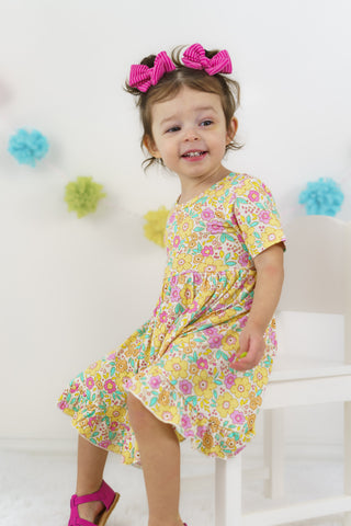 BLOOMIN' WILDFLOWERS DREAM RUFFLE DRESS