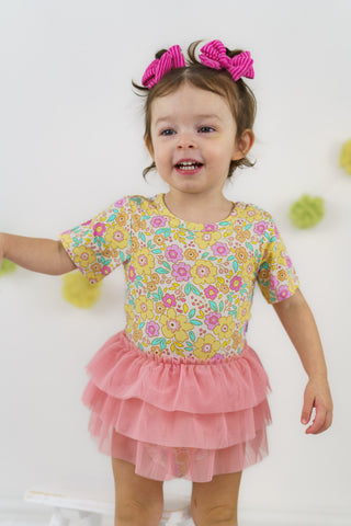 BLOOMIN' WILDFLOWERS DREAM TUTU BODYSUIT DRESS