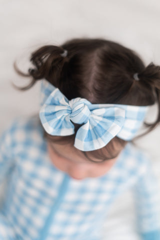 SKY BLUE GINGHAM DREAM BOW