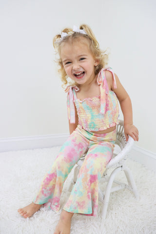 RAINBOW CLOUDS DREAM SMOCKED FLARE SET