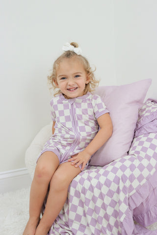 PERIWINKLE CHECKERS DREAM SHORTIE